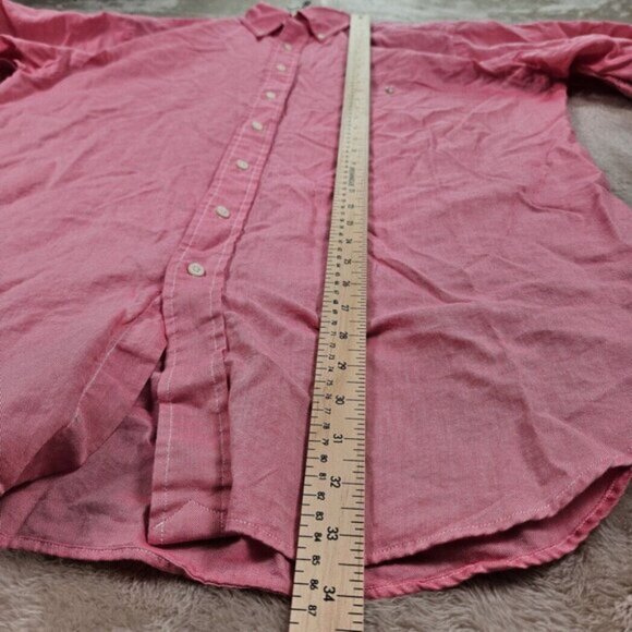 Ralph Lauren Chambray Oxford Shirt Button-Down Pony Logo Men's Size LT Tall Pink - Picture 5 of 10